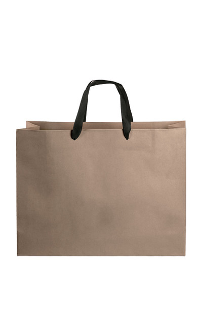 Large (Vogue) - Kraft Premium Folded Top Paper Bags - Ribbon Handleszoom