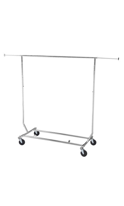 Chrome Single-Rail Collapsible Salesman Rackzoom
