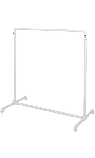 Boutique White Pipe Single Rail Ballet Bar Clothing Rackzoom