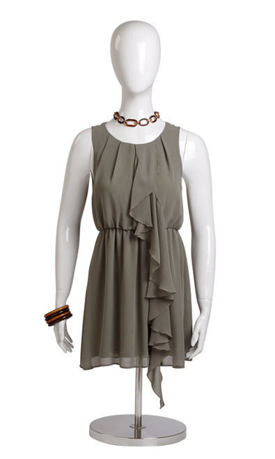 Female Glossy White ½ Body Mannequinzoom