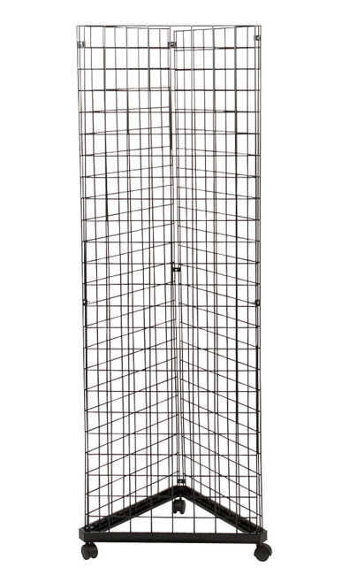 Black Triangle Wire Grid Tower with Base and Casterszoom