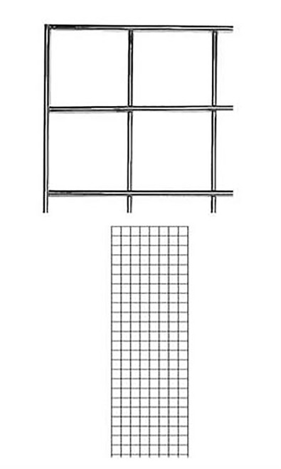 2 x 6 foot Chrome Wire Grid Panelzoom