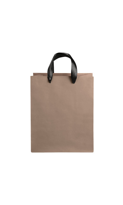 Medium Kraft Premium Folded Top Paper Bags Black Ribbon Handleszoom