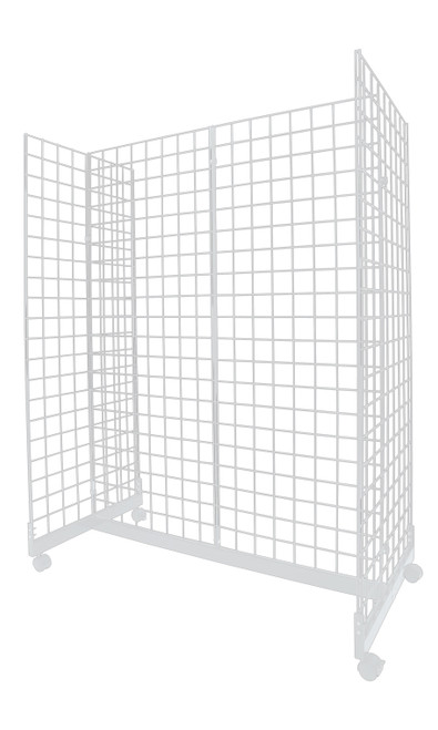 2 x 4 Foot White Grid Gondola Unitzoom