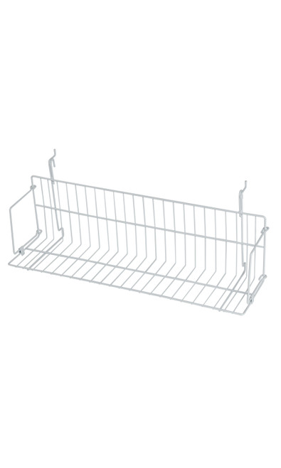 24 x 6 x 6.5 inch Media Grid Shelf for Slatwall & Wire Grid