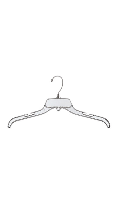 Economy 17 inch Break-Resistant Clear Plastic Dress Hangerszoom