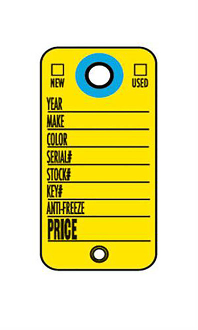 Yellow Cardboard Key Tagszoom