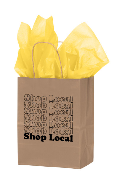 Medium Shop Local Paper Shopping Bags - Case of 100zoom
