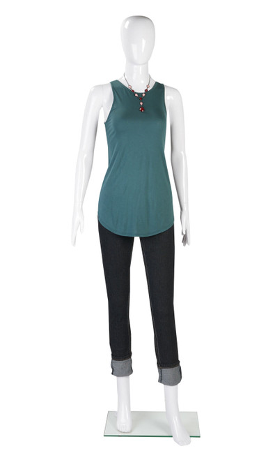 Female Glossy White Plastic Mannequin Pose 4zoom