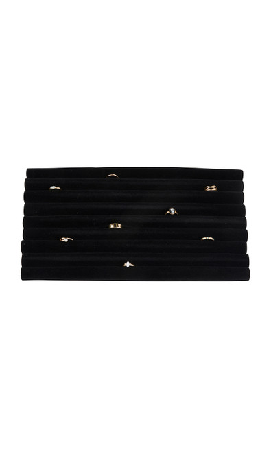 Large Continuous Slot Black Velvet Ring Insertzoom
