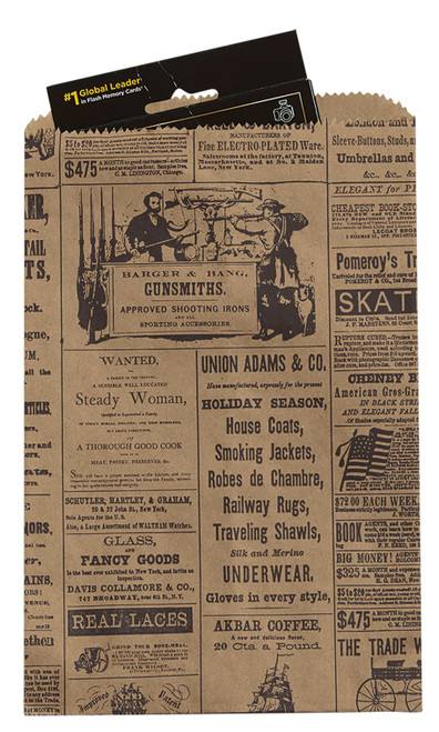 Small - Newsprint Paper Merchandise Bags - Case of 1,000zoom