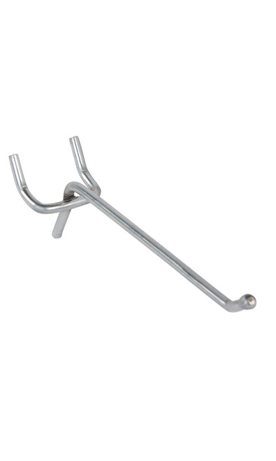 4 inch Chrome Peg Hook for 1/8 inch or 1/4 inch Pegboardzoom