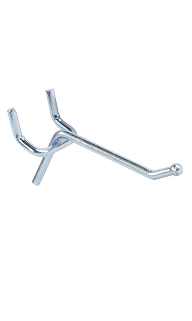 2 inch Chrome Peg Hook for 1/8 inch or 1/4 inch Pegboardzoom