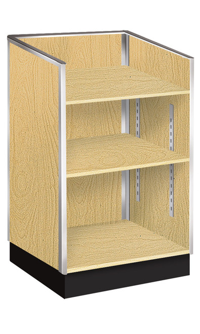 An image of the Metal Framed Well-Top Register Stand in Maple