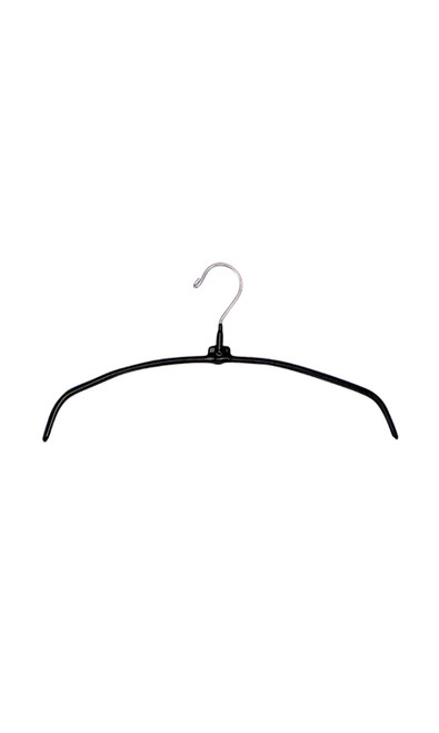 16 inch Black Metal Non-Slip Rubberized Hangers Case of 100zoom