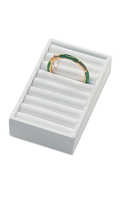 9 Section White Bangle Tray with Velvet Insertszoom