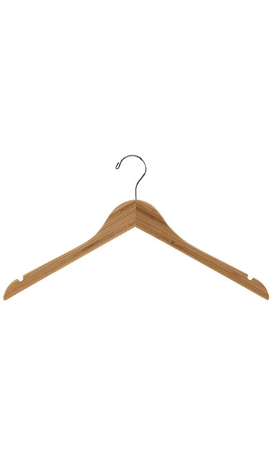 17 inch Bamboo Wood Dress Hangerszoom