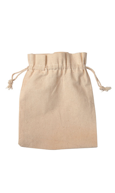 5 x 7 inch Natural Cotton Drawstring Poucheszoom