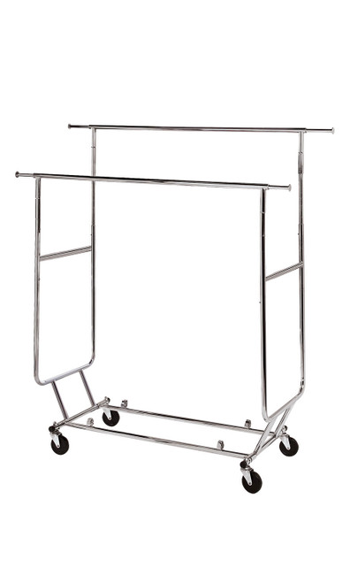 Chrome Double-Rail Collapsible Salesman Rackzoom
