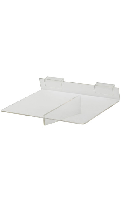 10 x 8 inch Clear Acrylic Shelf for Slatwall or Wire Gridzoom