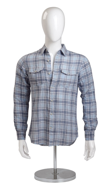 Male Glossy White ½ Body Mannequinzoom