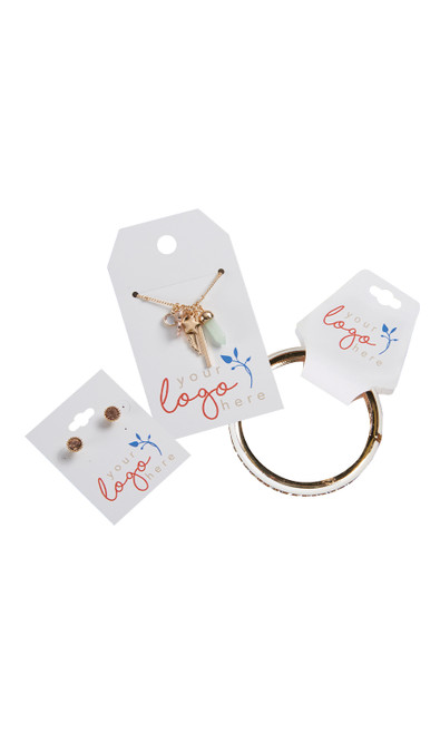 An image of three custom jewelry cards