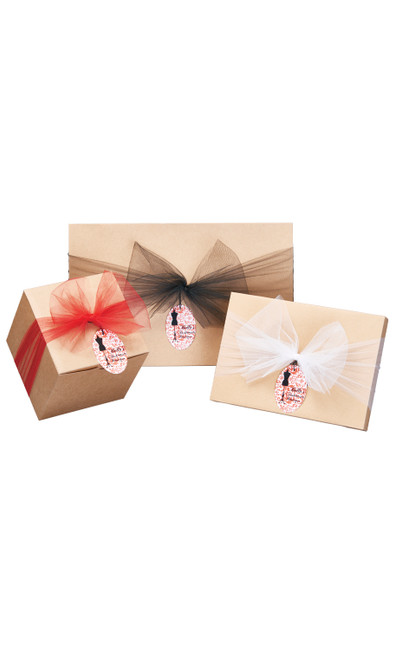 An image of 3 boxes with custom tags on them