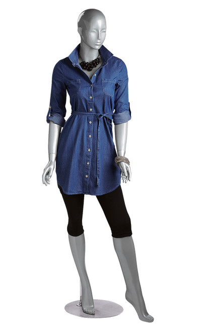 Female Silver Cameo Fiberglass Mannequinzoom