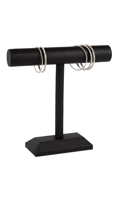Medium Black Faux Leather T-Bar Displayzoom