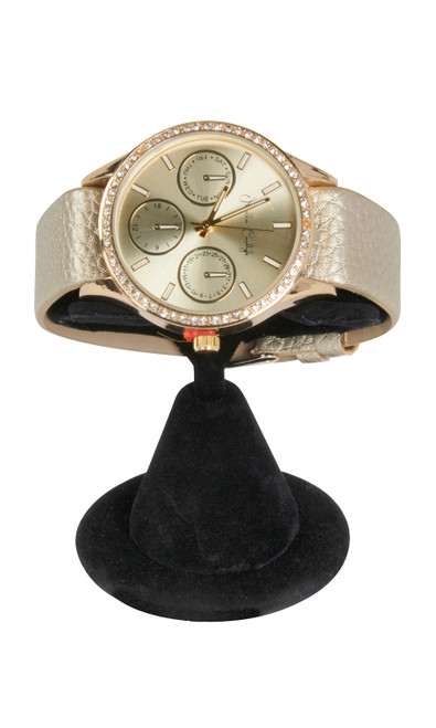 Horizontal Black Velvet Watch Display Standzoom