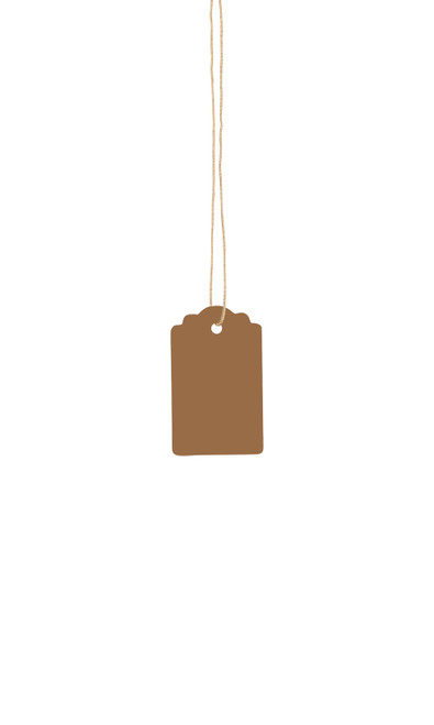 Small Strung Scalloped Khaki Tagszoom