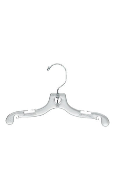 10 inch Clear Plastic Children's Dress Hangerszoom